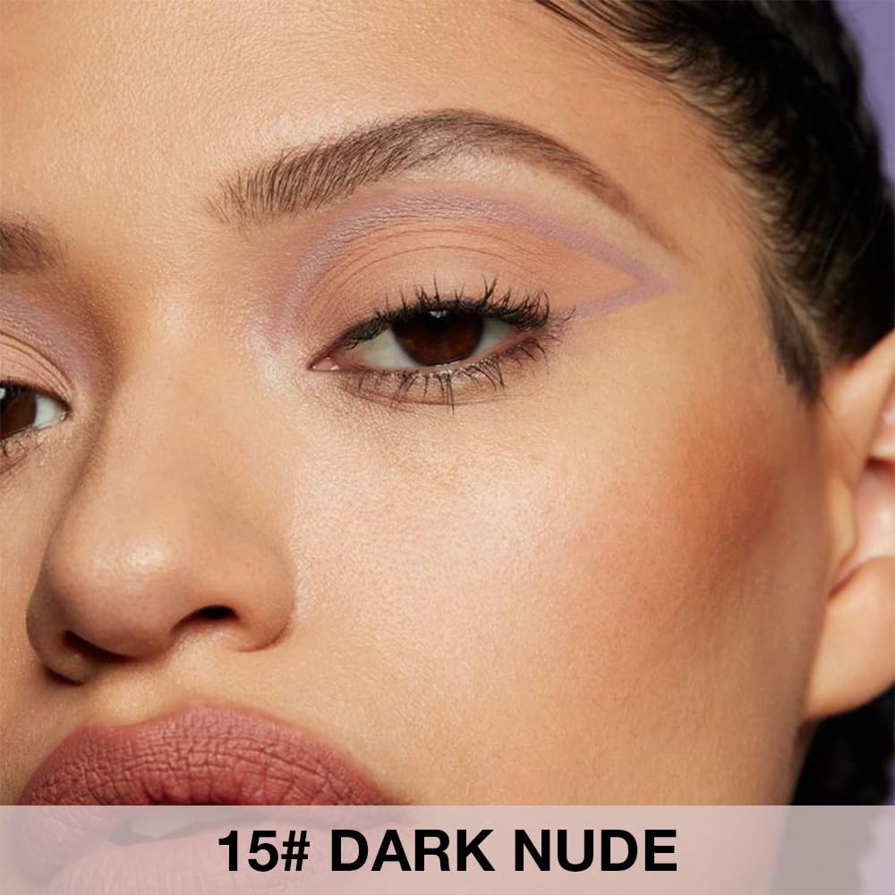 evpct Pale Mauve Long Wear Gel Eyeliner Pencils for Women, Mauve Eye Liner Pencil Pen Natural Makeup Glide Smooth, Eye Liner Waterproof Smudge Proof, Cream Eyeliner Lipstick Set, delineador de ojos