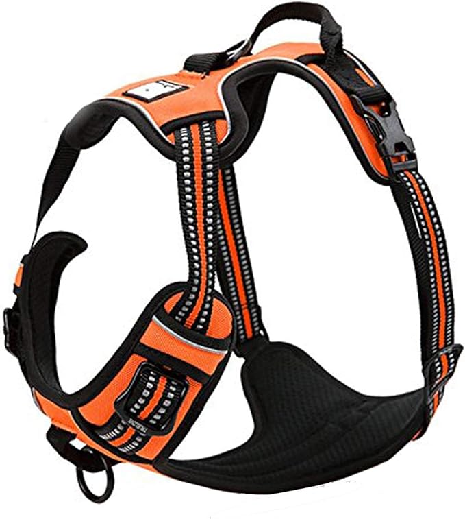 TRUE LOVE Truelove Adjustable No-Pull Dog Harness Reflective Pup Vest Harnesses Comfortable Control Brilliant Colors TLH5651(Orange,S)