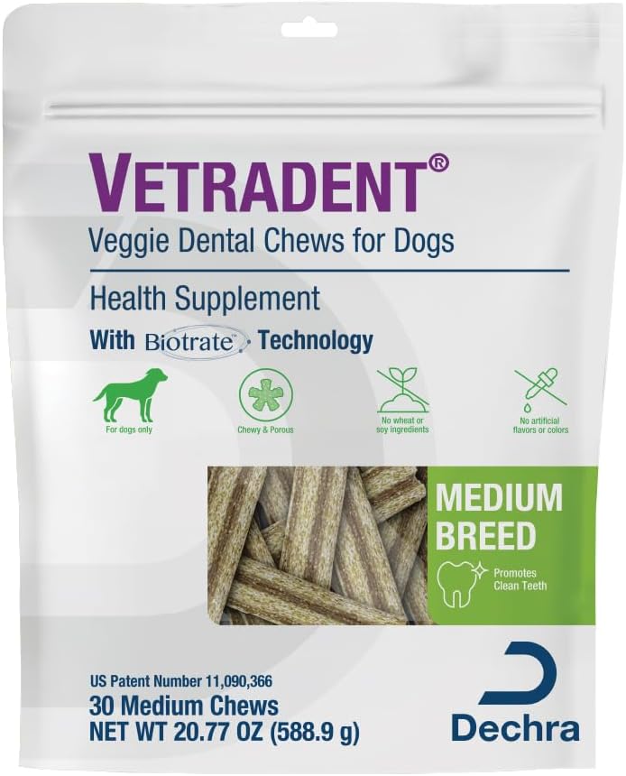 Vetradent® Veggie Dental Chews for Medium Dogs