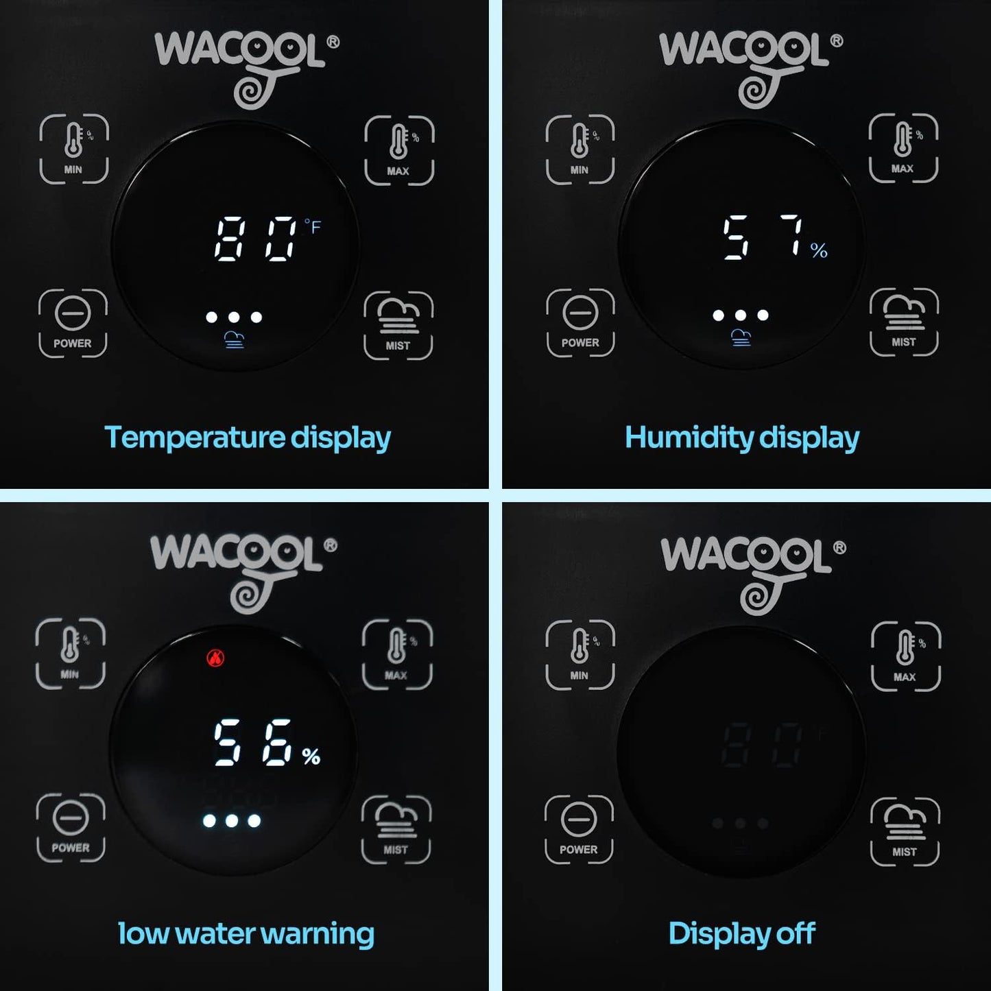 WACOOL Reptile Fogger with Humidity Controller, 4L Large Tank Reptile Humidifier with Humidistat & Extended Hose, Automatic Terrarium Fogger for Beared Dragon Lizard Gecko Snake Tortoise