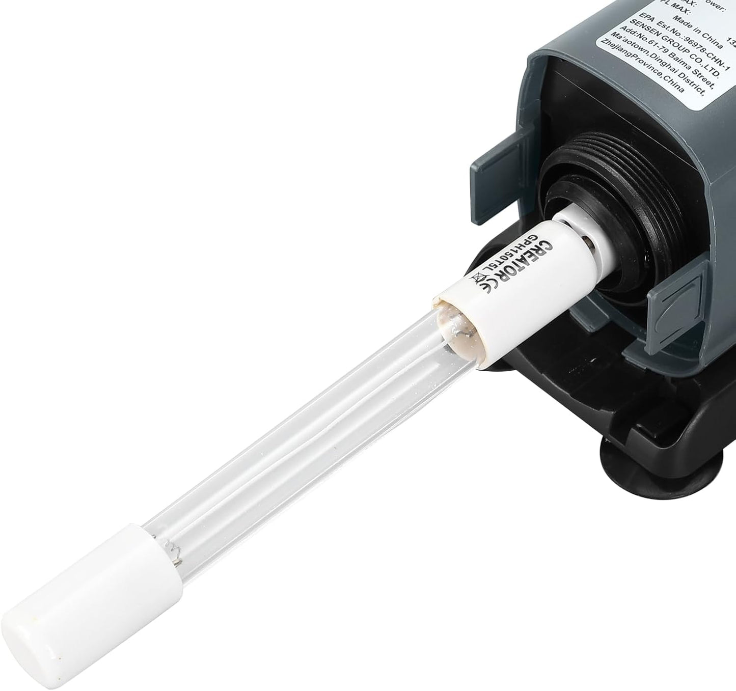 AQUANEAT Aquarium Filter 5W UV Bulb Green Water Killer Submersible Pump Filter 132 GPH for 75 Gallon Fish Tank