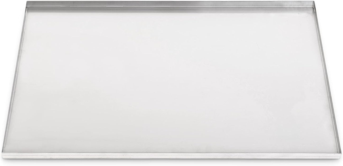 52.38" x 34.25" Metal Replacement Dog Crate Pan Chew Proof Crack Proof Pet Kennel Tray Central Dog Training Crate Pan Pet Supplies, Stainless Steel, 1" H