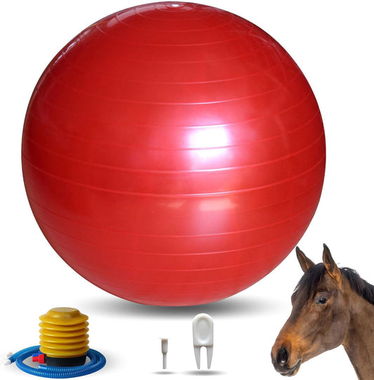 17-Inch Equine Ball for Play & Training - Anti-Burst, Mega Horse Soccer Ball for Goat, Donkey