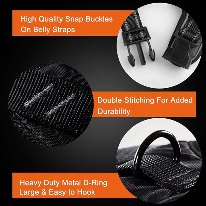 PHOEPET No Pull Dog Harnesses for Small Puppies Reflective Adjustable Front Clip Vest with 2 Metal Leash Attachment Hooks Soft Handle(XS, Green)