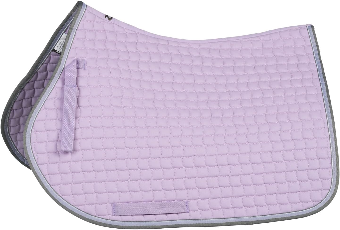 HORZE Adepto Padded All Purpose Quilted Equestrian Saddle Pad for Horses with Two-Tone Trim