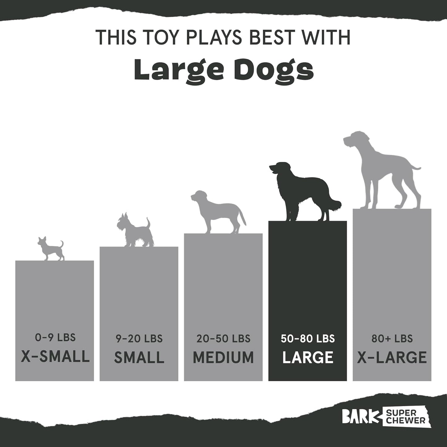 Barkbox Grey Bear Hugger Super Chewer 2-in-1 Plush Exterior Hard Core Plush Toy, Large Breeds