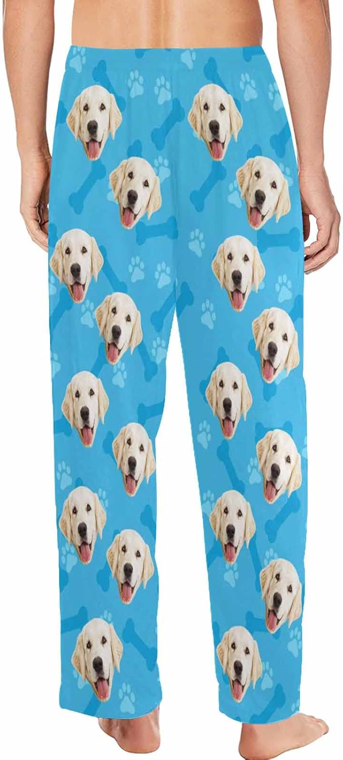 MyPupSocks Customized Face Pajamas Pants Photo Pajama Bottoms for Men S-XXL