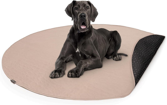 Paw Inspired Round Washable Pee Pad for Dogs | Reusable Puppy Pad for Potty Training, Whelping, Waterproof Mat | Leakproof, Non-Slip Liner (72" Extra Large Size, 1 Pack)
