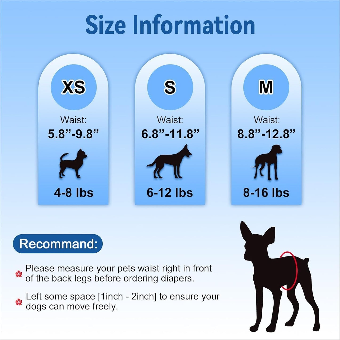 Pet Soft Dog Diapers Female, Disposable Dog Diapers, Cat Diaper for Female Cats, Puppy Diaper 8pcs Small