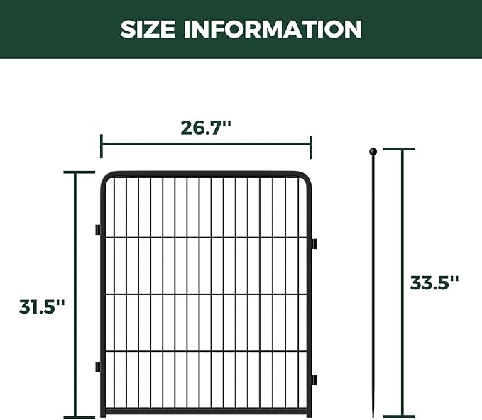 FXW Rollick Unleashed Dog Playpen for Indoor, Yard, RV Camping, 32 inch 2 Panels for Small and Medium Dogs, Black│Patented