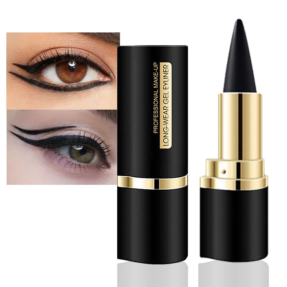 evpct 1Pcs Black Gel Eyeliner Pencil Eye Black Face Paint Stick Makeup Set Waterproof Matte Cream Crayon Eyeliner Pencil Set Cat Eye Liners Eyeshadow Guide delineador de ojos contra el agua