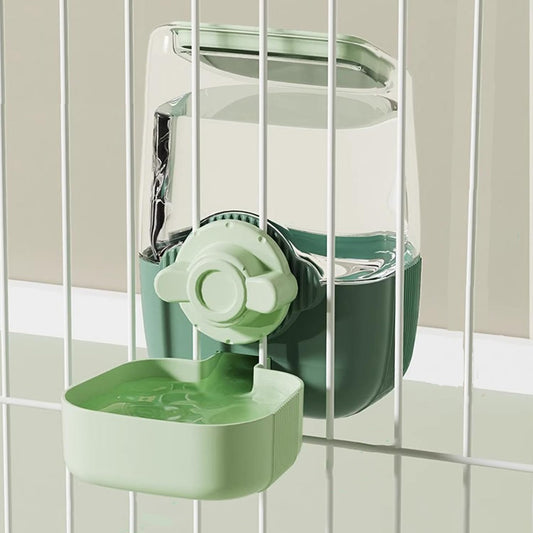 Pet Hanging Automatic Feeders Drinking Bowls，Gravity Rabbit Feeder and Water Set，Cage Cat Food Bowl Feeding Station for Puppy Kitten Chinchilla Hedgehog Guinea Pig Ferret (Green-Water)