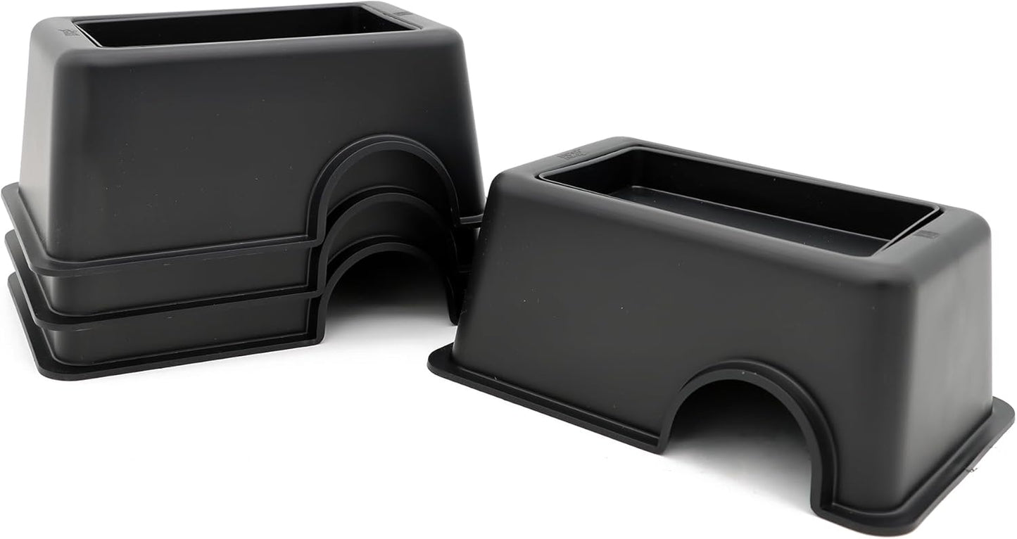 Reptile Hide Box Snake Hide Feel Secure and Safe, Gecko Hide (Black, Small 4 Pcs)