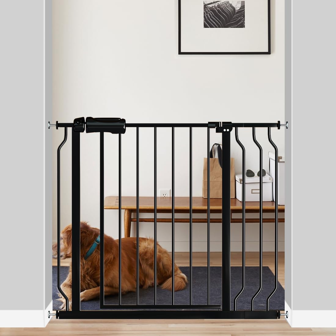 Fairy Baby Safety Gate 4.72 inch Extension for Walk Through Baby Gate Auto Close Child Safety Gates Extension Black