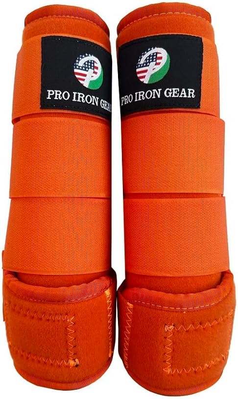 Horse Medicine Brushing Boots Leg Wraps Protection Gear Set of 2 and Set of 4 in 14 Colors
