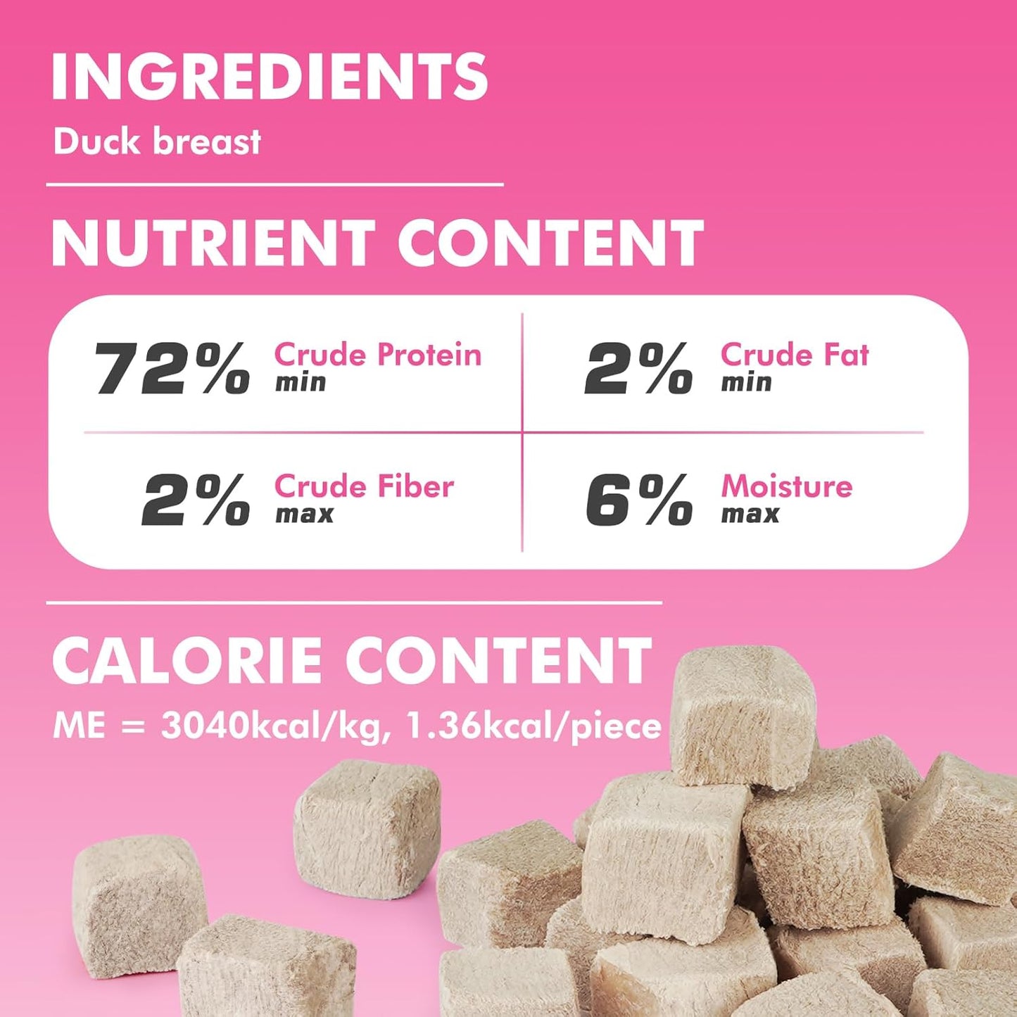 Freeze Dried Cats & Dogs Raw Treats, All Natural Single Ingredient Duck Breast, High Protein Healthy Pet Training Treats or Food Topper, 5.3 oz