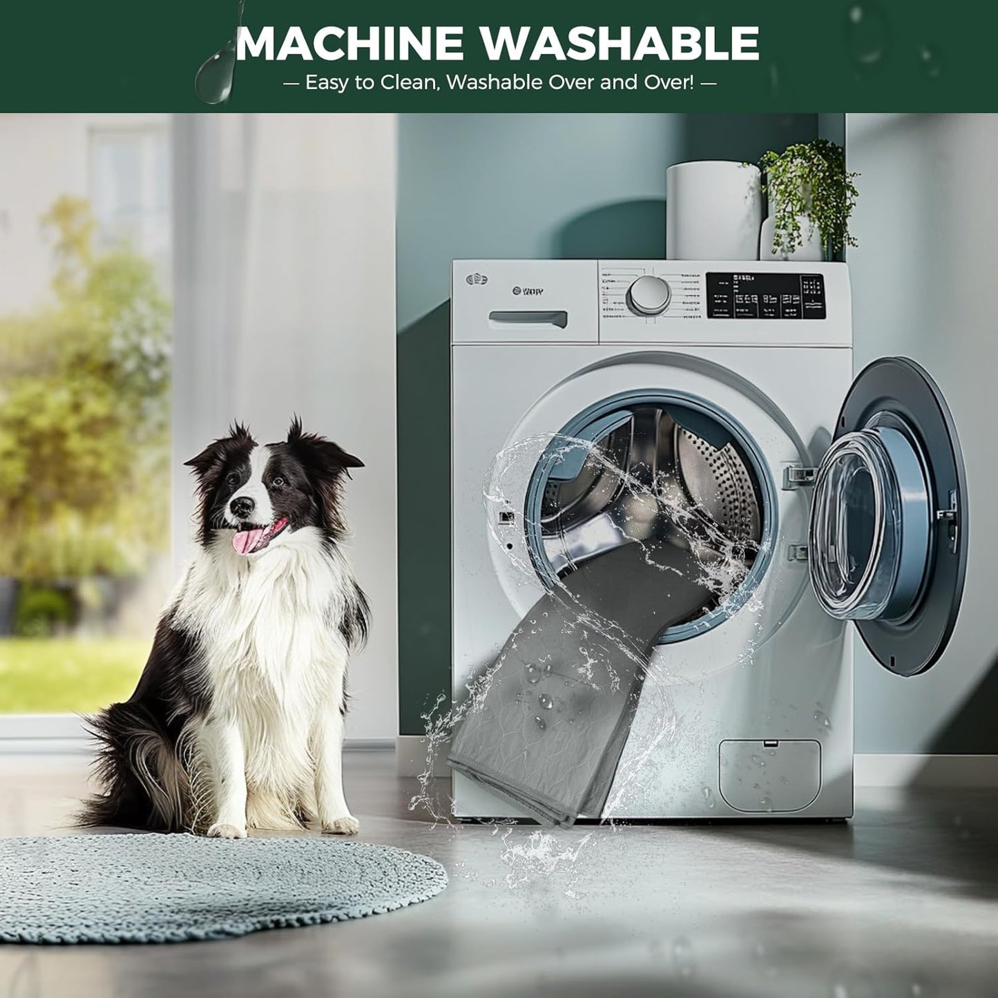 FXW Washable Pee Pads for Dogs, Puppy Pads with Super Absorbent, Specifically Designed for FXW Rollick/Homeplus 24inch 6 Panels Dog Playpen, 31" Hexagon, Gray, 1 Pack