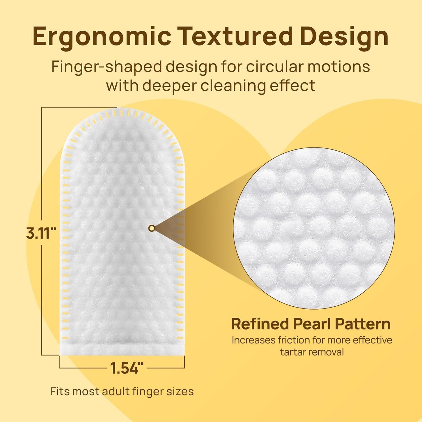 HICC PET Teeth Cleaning Wipes for Dogs & Cats, Remove Bad Breath by Removing Plaque and Tartar Buildup No-Rinse Dog Finger Toothbrush, Disposable Gentle Cleaning & Gum Care Pet Wipes, 100 Counts