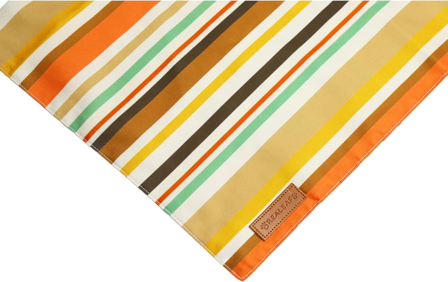 Realeaf Thanksgiving Dog Bandanas 2 Pack,Turkey Pumpkins Fall Stripe Pet Scarf for Boy and Girl, Premium Durable Fabric, Reversible Holiday Bandana for Small and Medium Dogs Pets