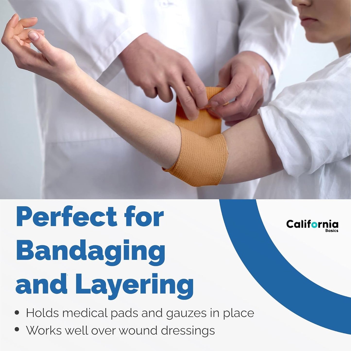 Self-Adhesive Bandage Wrap - Suitable for All Sports - Breathable Athletic Tape for Wrists - Knee and Ankle - Self Adhesive Bandage- 3 Inch- 12 Pack - Brown