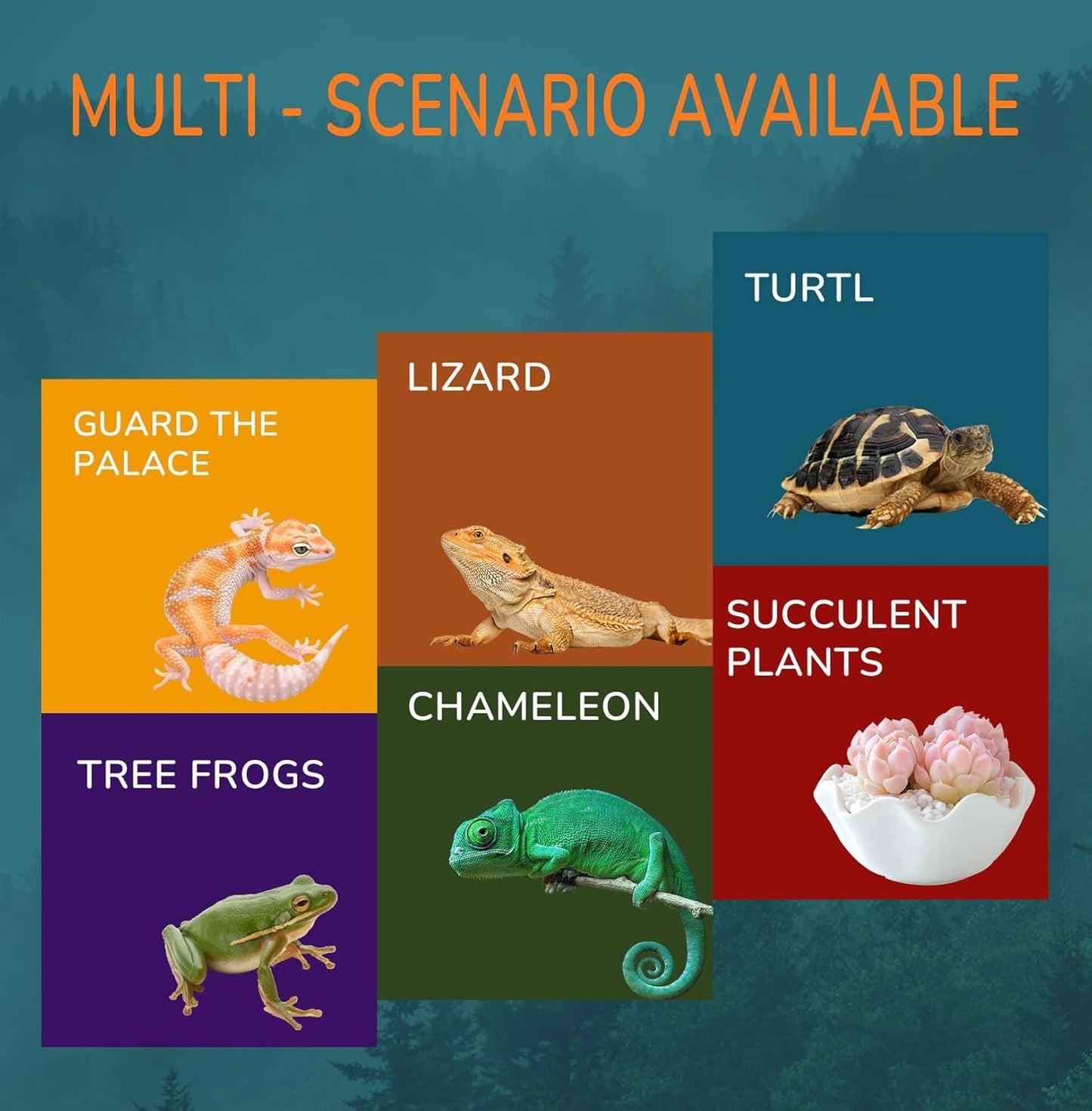 8.5 Inch Reptile Light Fixture, Dome Heat Lamp with UVB Basking, E26 Base for Amphibian & Reptile Terrariums