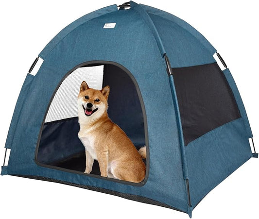 Navy Blue Large Outdoor Cat & Dog Tent - Waterproof, Washable, Indoor/Outdoor, Cave Nest Bed