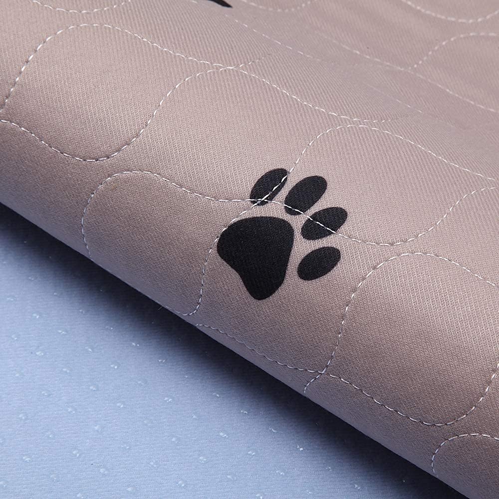 SincoPet Washable Dog Pee Pads with Puppy Grooming Gloves,Puppy Pads,Reusable Pet Training Pads,Large Dog Pee Pad,Waterproof Pet pads for dog Bed Mat,Super Absorbing Whelping Pads, Brown
