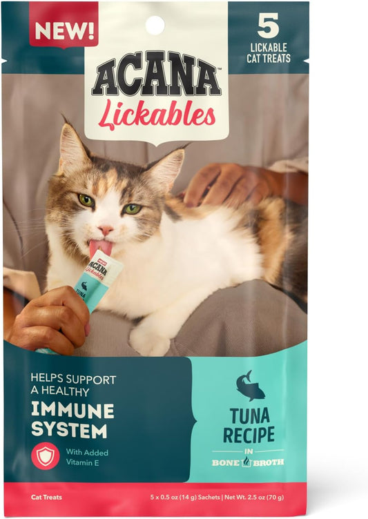 ACANA Lickables Cat Treats Tuna Recipe .5oz Tubes (5 Count)