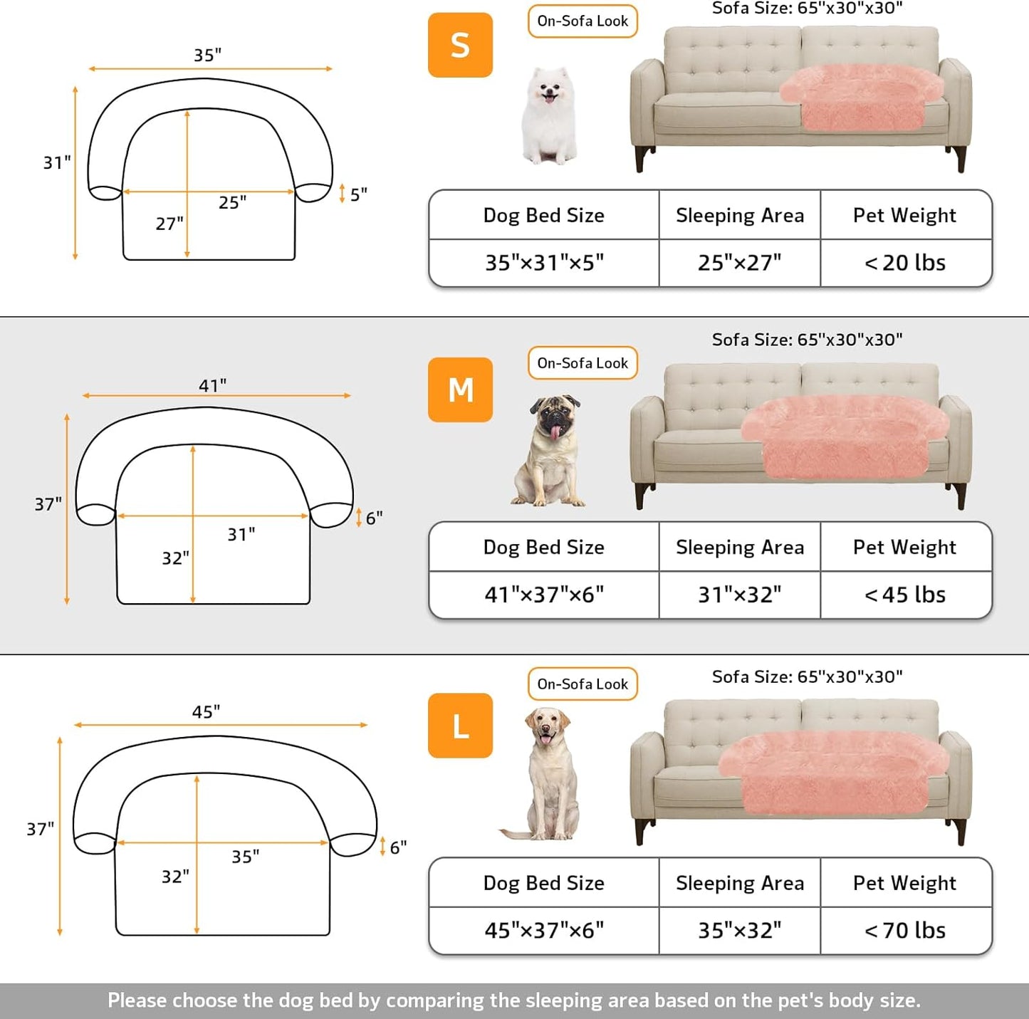 GGIB Calming Dog Bed Fluffy Plush Dog Mat for Furniture Protector with Removable Washable Cover for Large Medium Small Dogs and Cats (Medium, Pink)