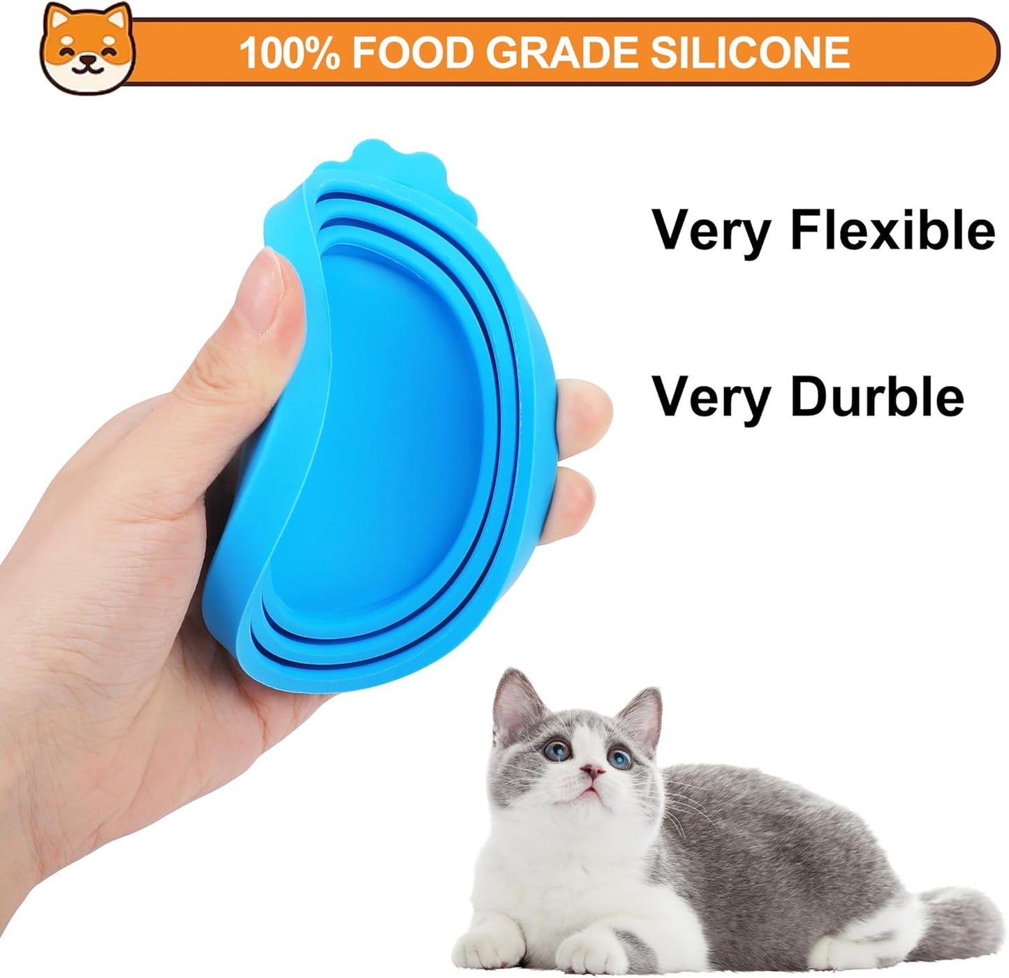 3 Pack Pet Food Can Covers, Silicone Universal Can Lids for Dog & Cat Food, BPA Free, One Fit Most Standard Size Can Lids Top Blue/Green/Teal