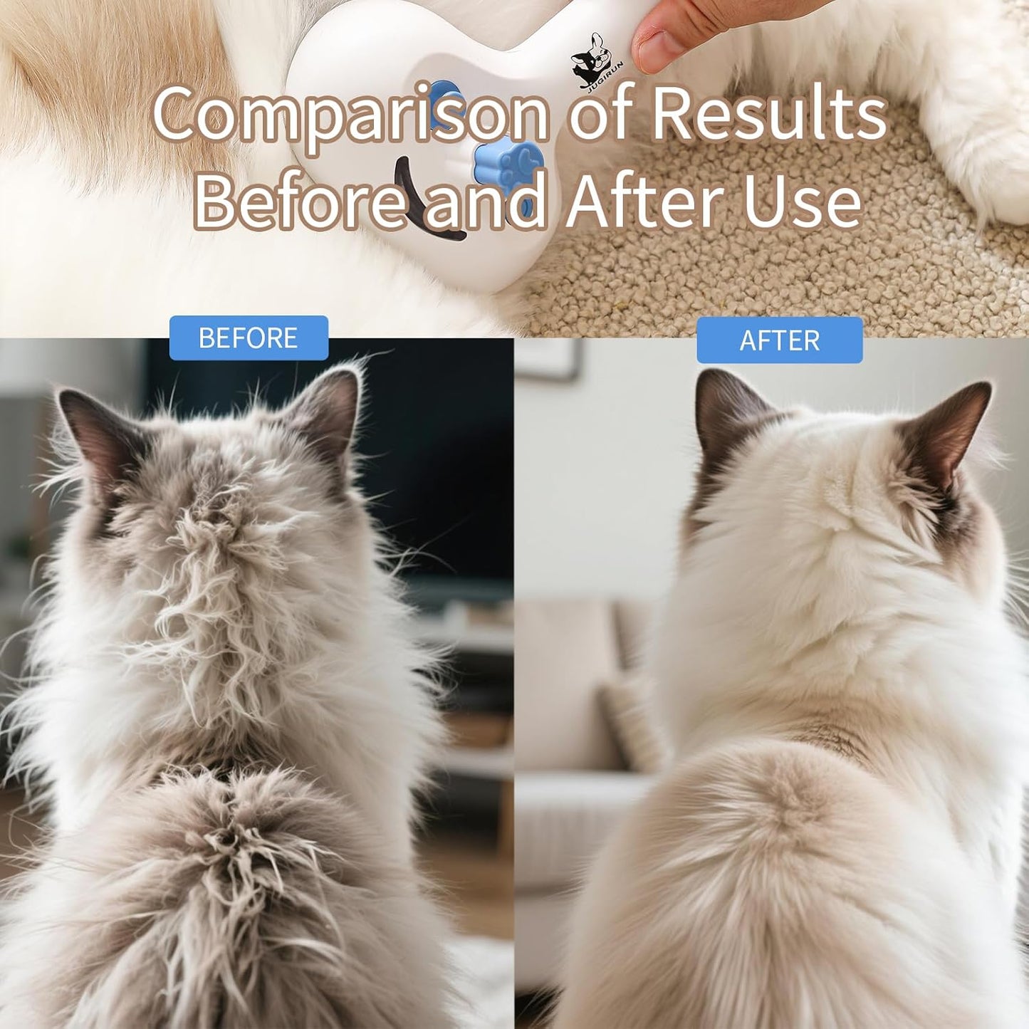 Cat Steam Brush for Shedding,3 In 1 Steam Brush for Dogs & Cats,Spray Hair Removal Comb,Includes Waterless Shampoo,Suitable for Long-haired and Short-haired Pets