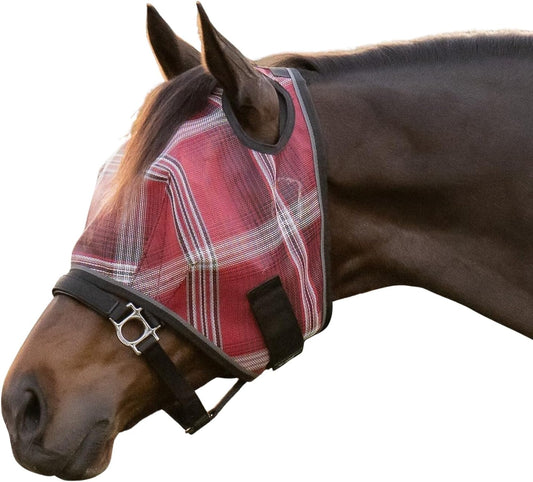 Kensington Fly Mask w/Web Trim Dual Ear Opening & Forelock Freedom Size: L-Avg Color: 165 - Merlot