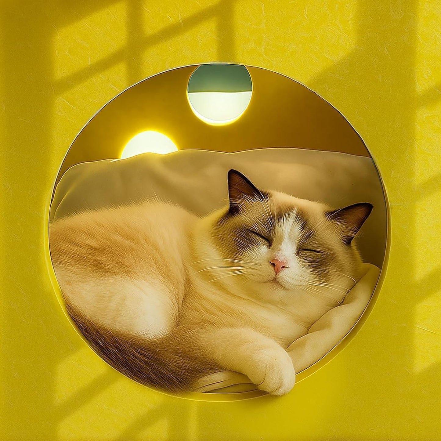 Cat Houses for Indoor Cats, Cute Cat Bed Cave with Soft Pillow, Cat Cube for Multiple Large Cats, Fun Dice Shaped, 17 Inches