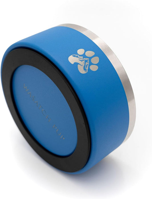 Stainless Steel Dog Bowl for Small-Large Dogs | Double Wall Insulated, Non-Slip Base Heavy Duty Water and Food Bowls for Dogs & Cats | Pet Safe BPA Free & Dishwasher Safe | 64 Oz - Blue