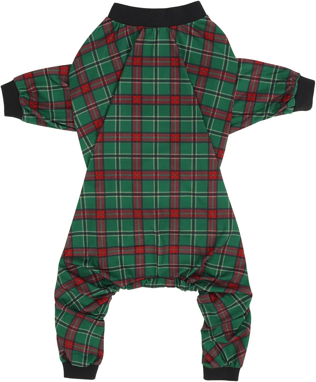 HDE Dog Pajamas One Piece Jammies Jumpsuit Pet Clothes Outfit Stretchy Lightweight Comfy Shirt Pjs for M-3XL Dogs Holiday Plaid - 2XL