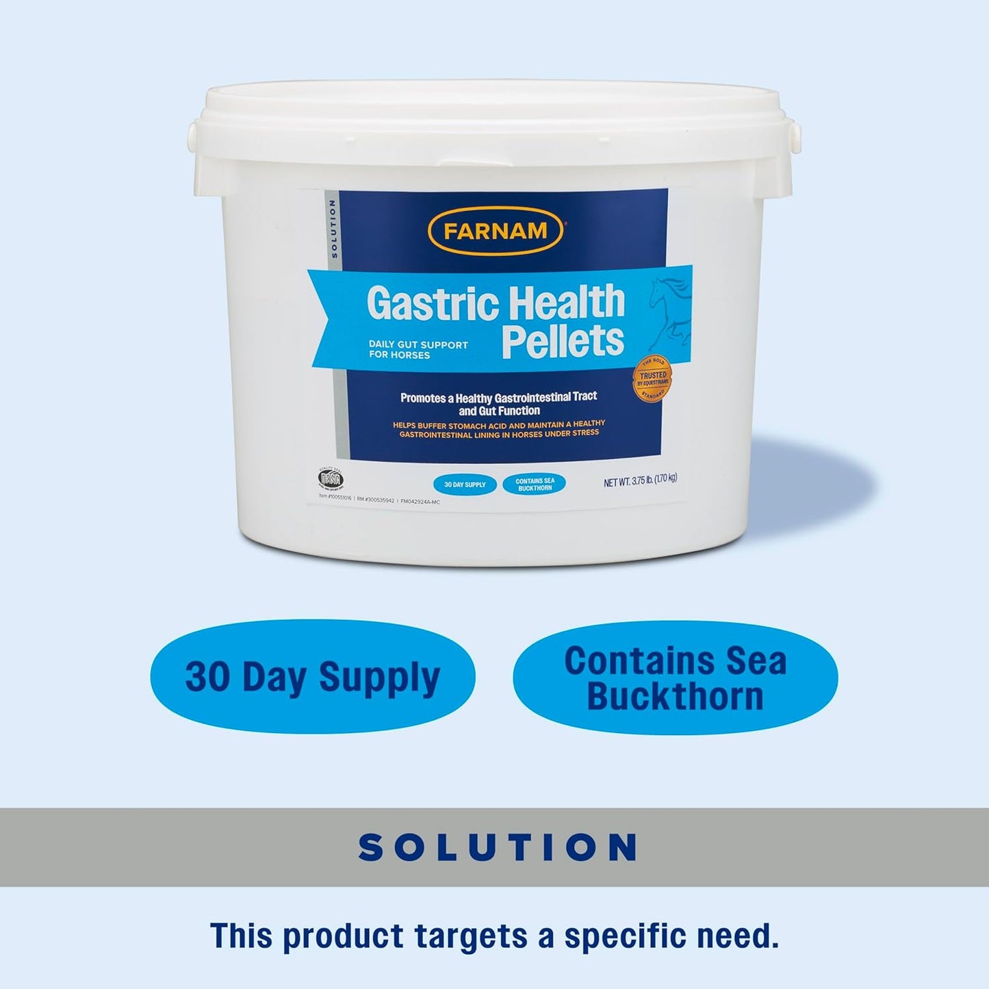 Farnam Gastric Health Pellets, Daily Gut and Digestive Health Supplement for Horses Helps Maintain a Healthy Gastrointestinal Tract and Gut Function