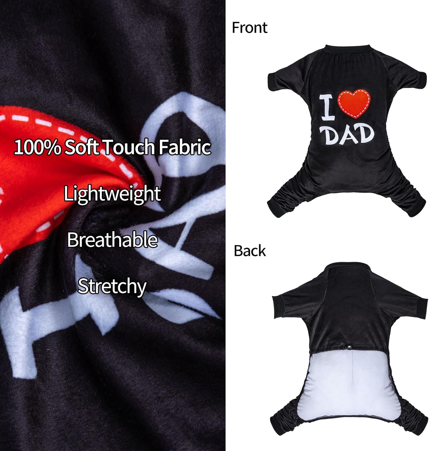 CuteBone Dog Halloween Pajamas Puppy Onesies Small Dogs Soft Pjs Coat Cat Apparel Comfy Pet Christmas Clothes Outfit Doggie Bodysuit P296S