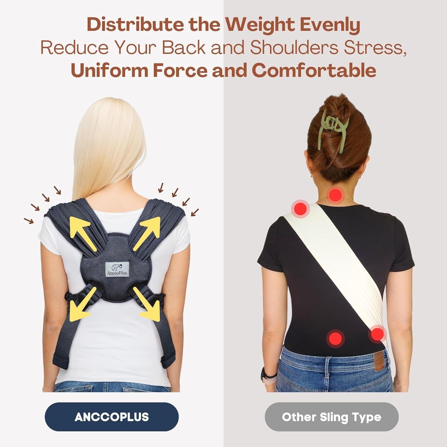 Dog Carriers for Small Dogs, Front Facing Cat Carrier, Hands Free Dog Carrier, Size Adjustable Pet Carrier, Reducing Back Pain, Soft Cotton, Safe Small Dog Carrier (Plus, Charcoal Black)