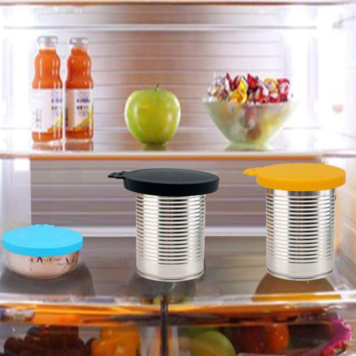 Food Can Covers/4 Pack/Universal BPA Free Silicone Dog Cat Food Can Lids for Dog and Cat Food/Fits All Standard Size Dog and Cat Can Tops for Pet Food Storage(Mix Color1)