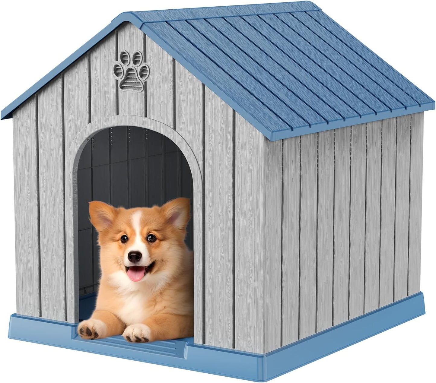 Vixzen Dog Houses Resin Outdoor Dog Kennel Small Indoor Dog House for Home & Garden Use