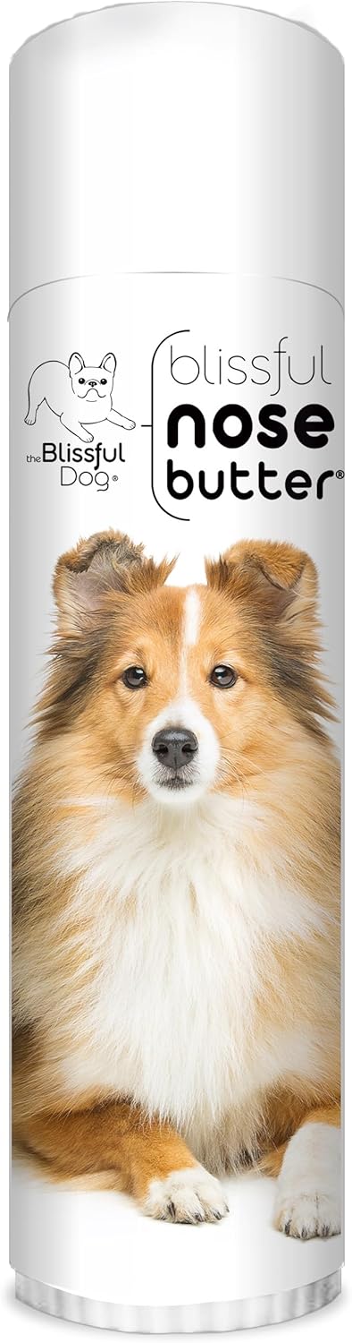 The Blissful Dog Shetland Sheepdog Nose Butter, Versatile Dog Nose Balm for Dry Nose, Handcrafted Nose Moisturizer, Easy-to-Apply Dog Essentials, Unscented, 0.50 oz.
