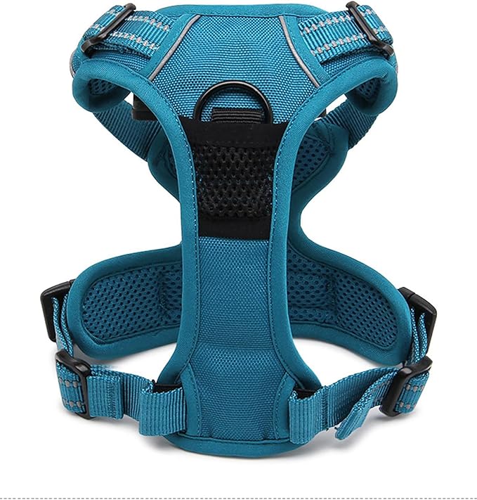 TRUE LOVE Truelove Adjustable No-Pull Dog Harness Reflective Pup Vest Harnesses Comfortable Control Brilliant Colors TLH5651(Blue,S)