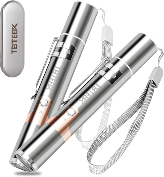 TBTeek Cat Toys for Indoor Cats, 2 Pieces, Rechargeable, 7 Adjustable Patterns, Interactive Kitten Pet Dog Red Dot Chase Light Toy for Cats Fun Playing Exercise…