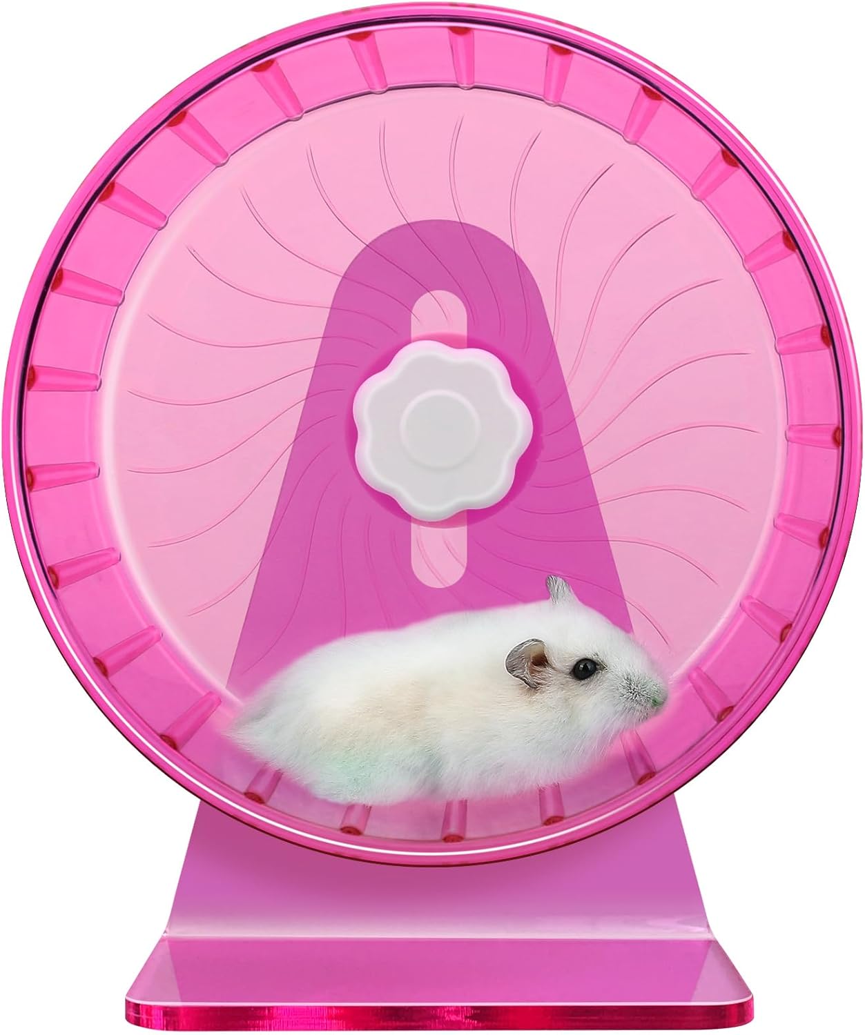 Hamster Wheel,Silent Wheel,Super Silent Hamster Exercise Wheels,Silent Hamster Wheel,Adjustable Stand Hamsters Exercise Wheels,Quiet Rat Wheel (Φ 5.5 inch, Pink)