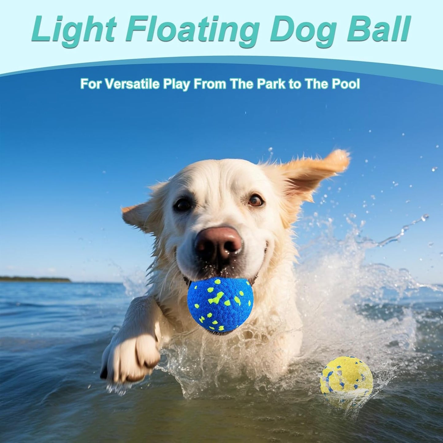 Dog Balls, Chew Toy Tennis for Aggressive Dogs, Interactive Toys for Tossing and Catching, Lightweight Toys That Float on Water, Balls for Large/Medium/Puppies Dogs
