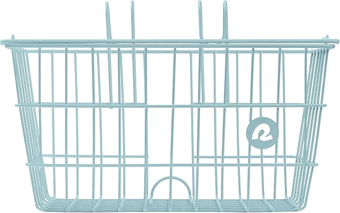 Retrospec Apollo-Lite Lift-Off Bike Basket - Detachable Steel Handlebar Basket with Carrying Handle for Commuting, Shopping & Beach Trips - 14.5in x 9.5in Weather-Resistant Biking Gear