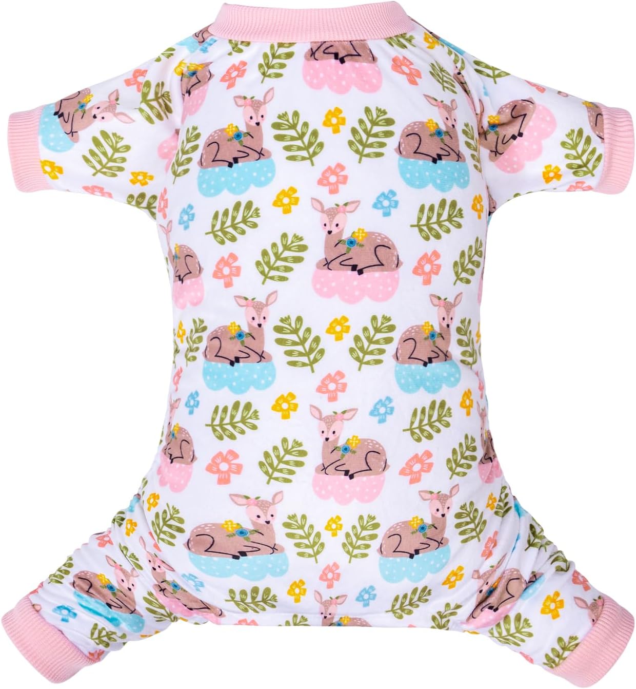 CuteBone Small Dogs Outfit Soft Puppy Onesies Pjs Dog Pajamas Pet Coat Cat Apparel Comfy Doggie Jumpsuit Bodysuit for All Seasons P286M