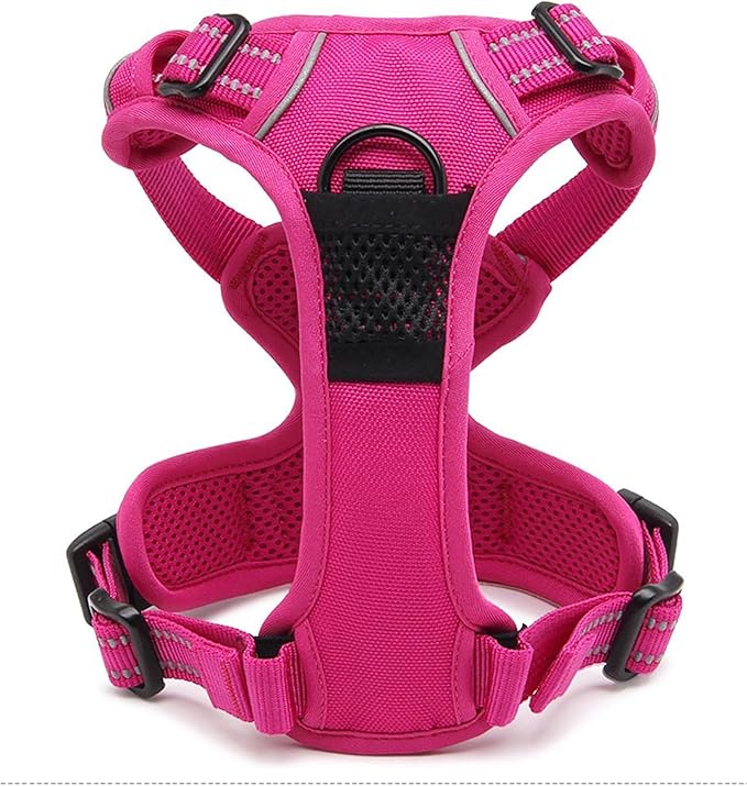 TRUE LOVE Truelove Adjustable No-Pull Dog Harness Reflective Pup Vest Harnesses Comfortable Control Brilliant Colors TLH5651(Fushcia,XS)