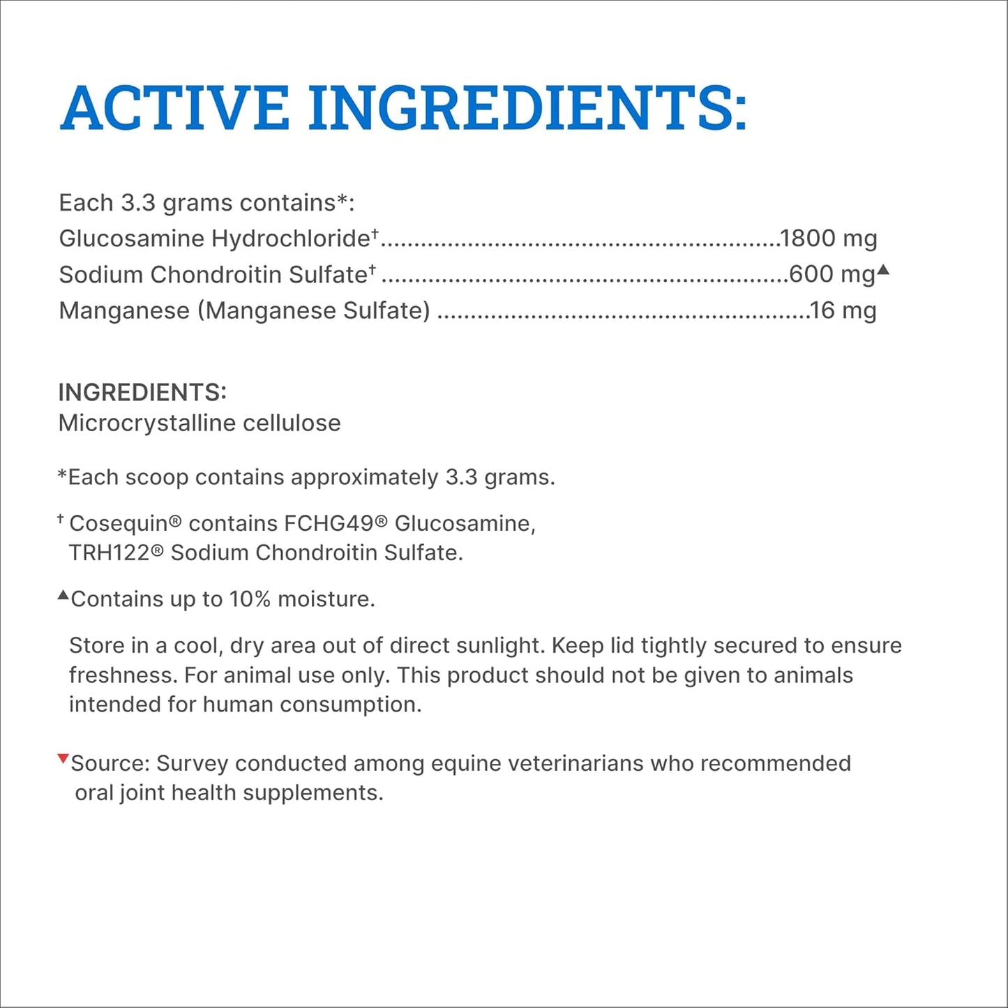 Nutramax Cosequin Original Joint Health Supplement for Horses - Powder with Glucosamine and Chondroitin, 700 Grams