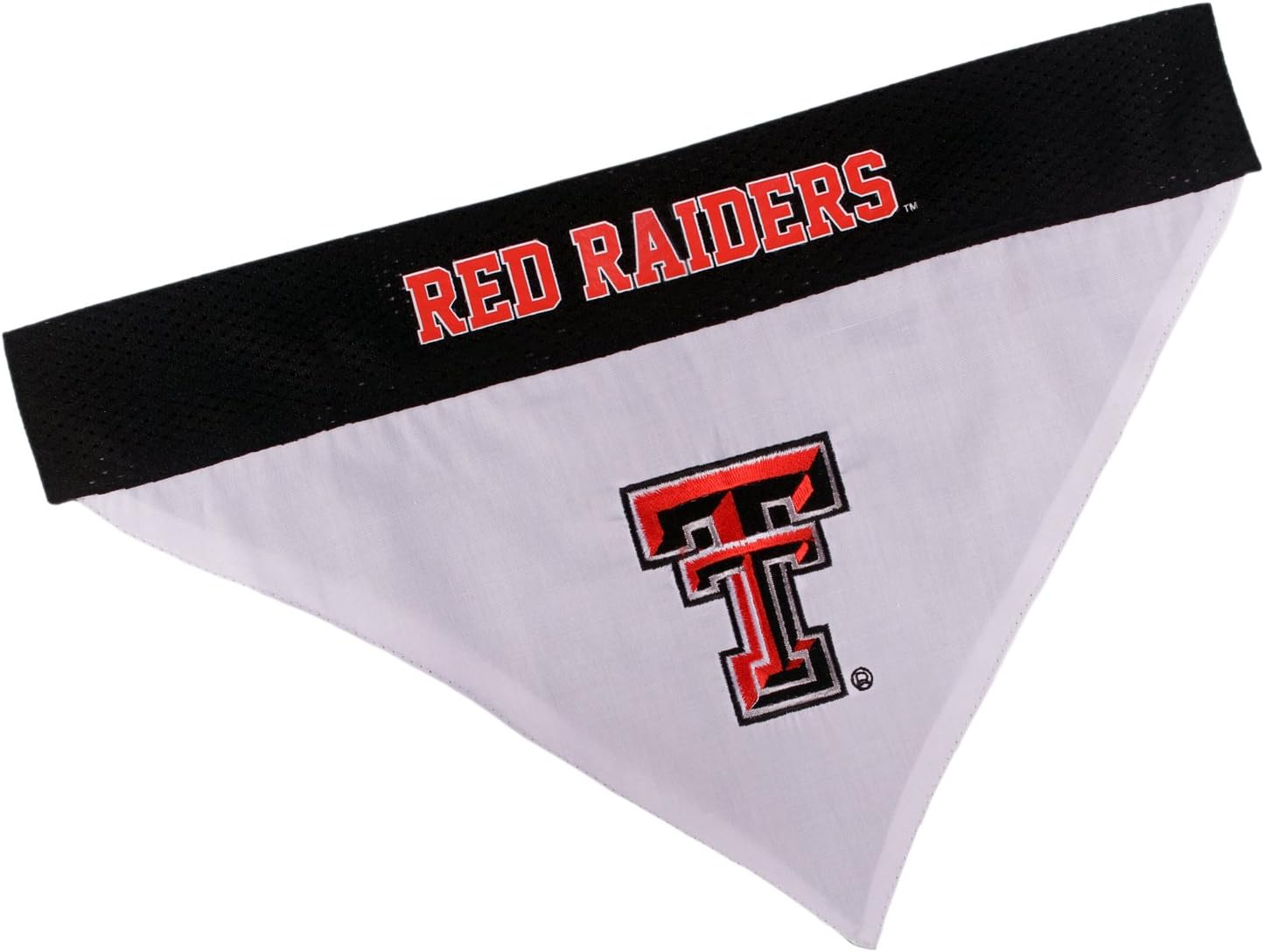 Pets First Collegiate Pet Accessories, Reversible Bandana, Texas Tech Red Raiders, Large/X-Large